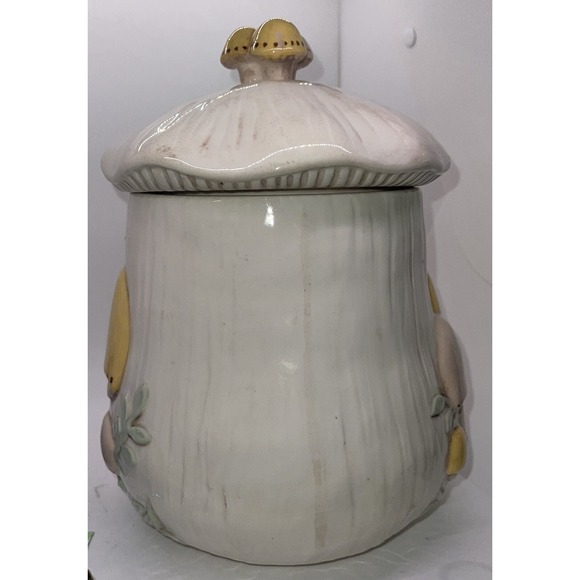 Arnels Mushroom Ceramic 11 Inch Cookie Jar / Canister Tan Mushroom Cap - Picture 2 of 15
